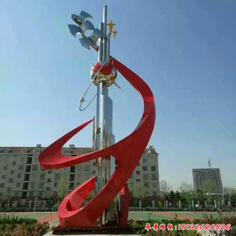 不銹鋼奔向世界雕塑，不銹鋼企業雕塑[1]