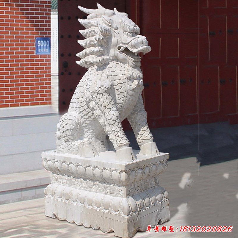 漢白玉麒麟，麒麟石門墩