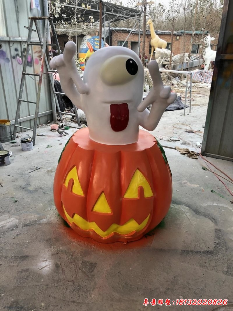 玻璃鋼卡通萬圣節南瓜雕塑