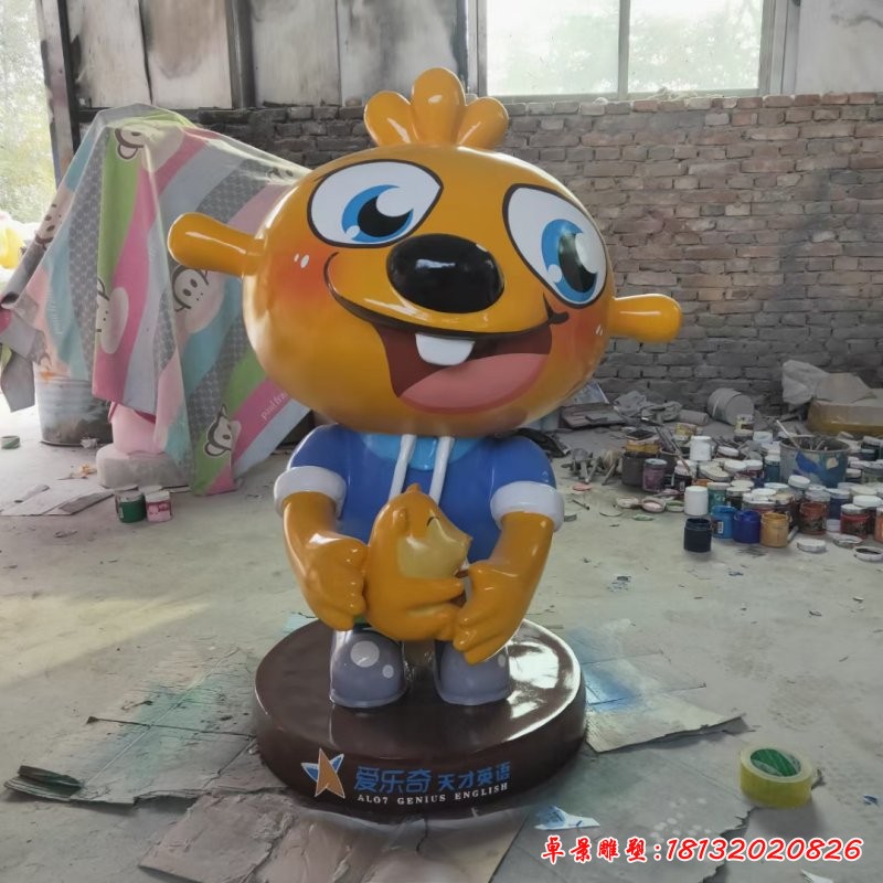 教育機構玻璃鋼卡通動物雕塑