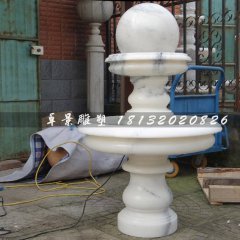 大廳石雕風水球，室內風水球