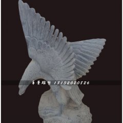 石雕老鷹，公園動(dòng)物石雕