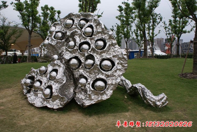 不銹鋼蓮蓬雕塑，公園不銹鋼雕塑