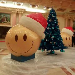 玻璃鋼笑臉雕塑，玻璃鋼卡通雕塑