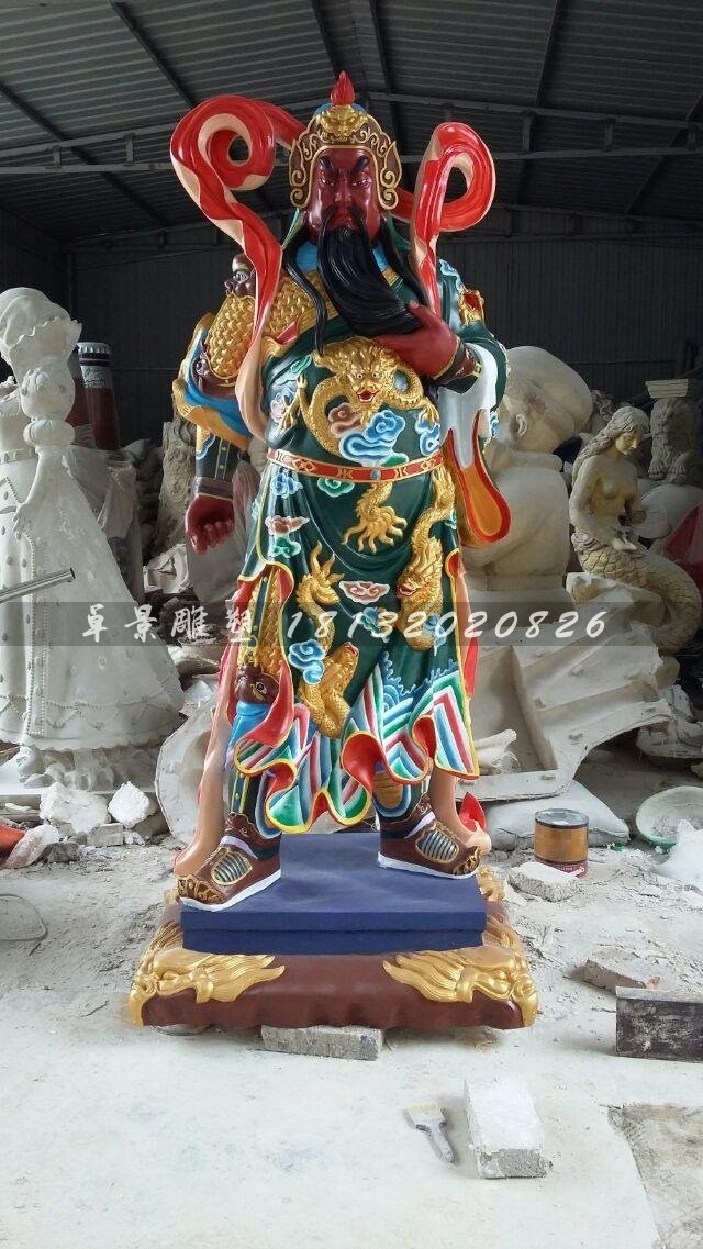 武財(cái)神雕塑，玻璃鋼關(guān)公雕塑