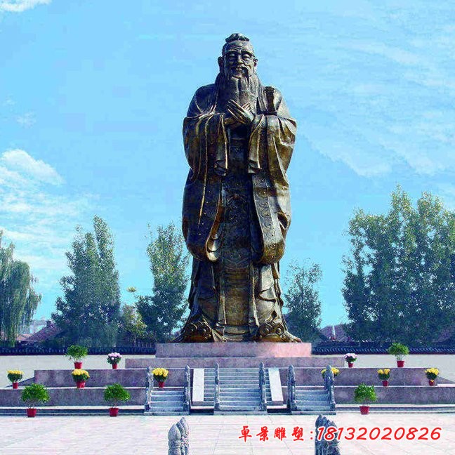 景區大型孔子行教像銅雕