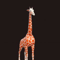 仿真長頸鹿雕塑，玻璃鋼動物雕塑