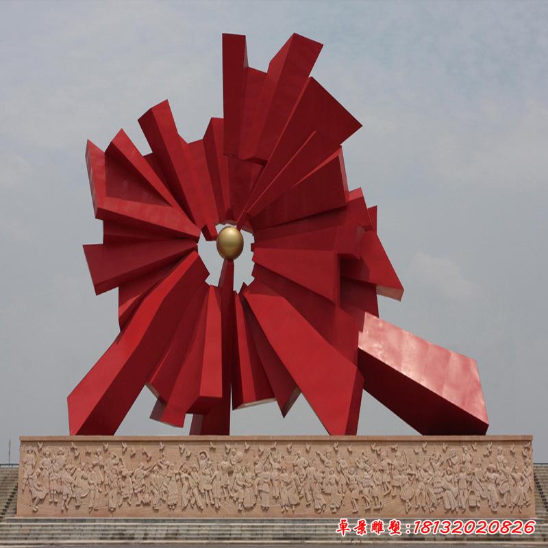 校園不銹鋼黨建標志2