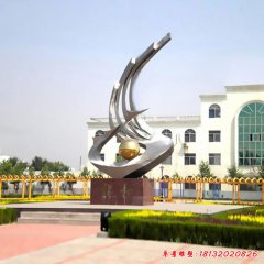 不銹鋼企業標志雕塑