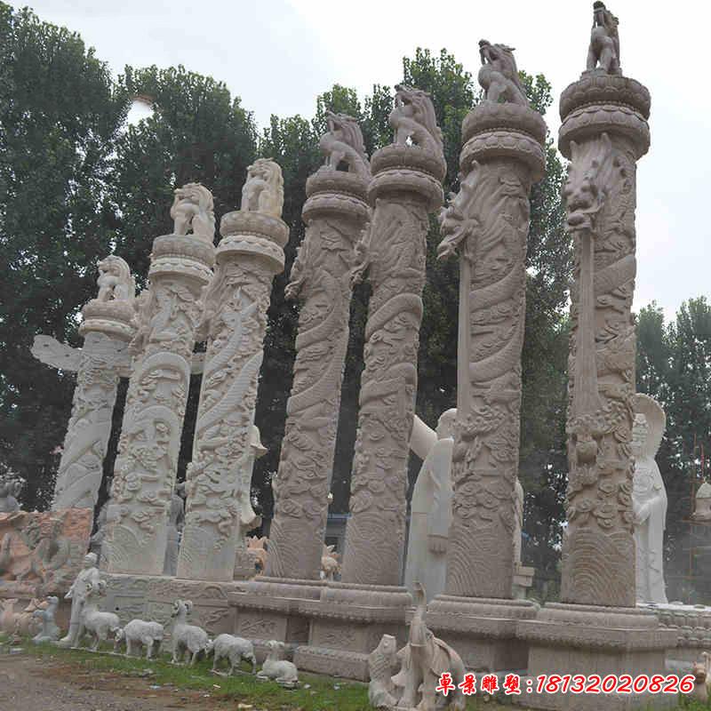 公園雕刻盤(pán)龍柱石雕3