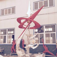 校園不銹鋼抽象書籍大雁雕塑