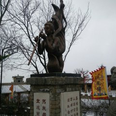 景區古代名人楊貴妃銅雕