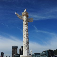 華表石雕，廣場青石華表雕塑