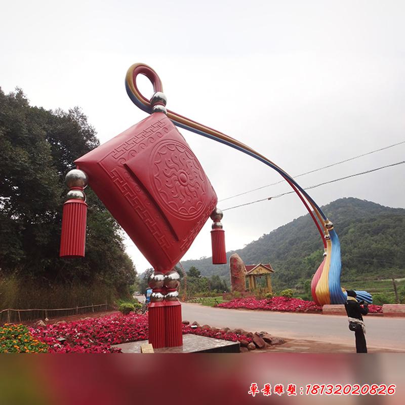 不銹鋼景區拱門雕塑