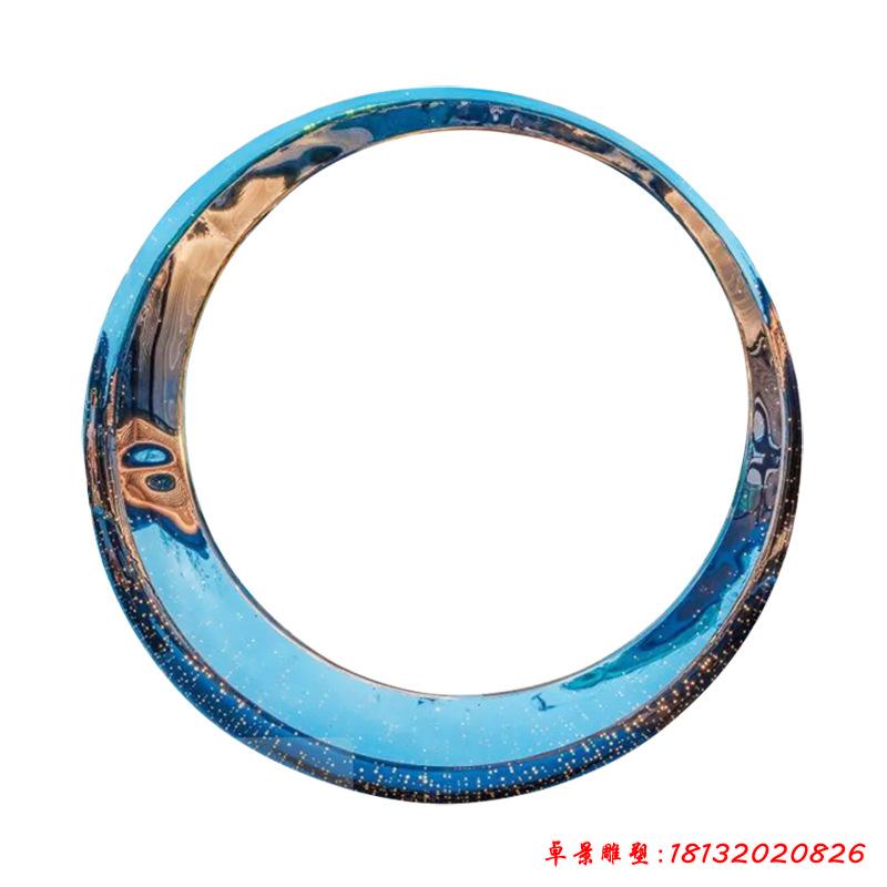 廠家供應不銹鋼圓環雕塑創意圓形鏤空金屬裝飾品戶外廣場水景擺件11194