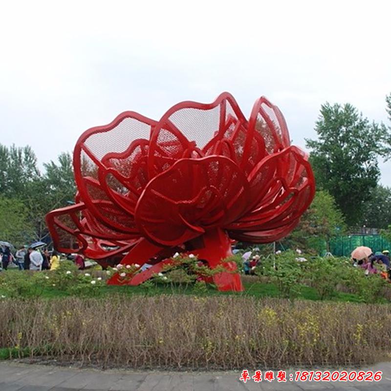 不銹鋼城市景觀創意花朵雕塑
