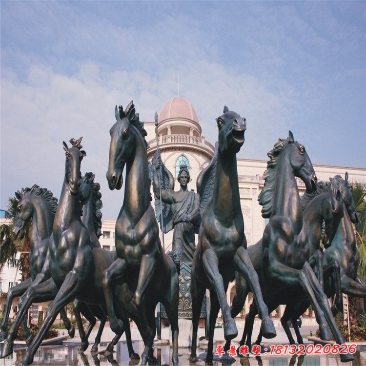 廣場銅雕馬景觀雕塑