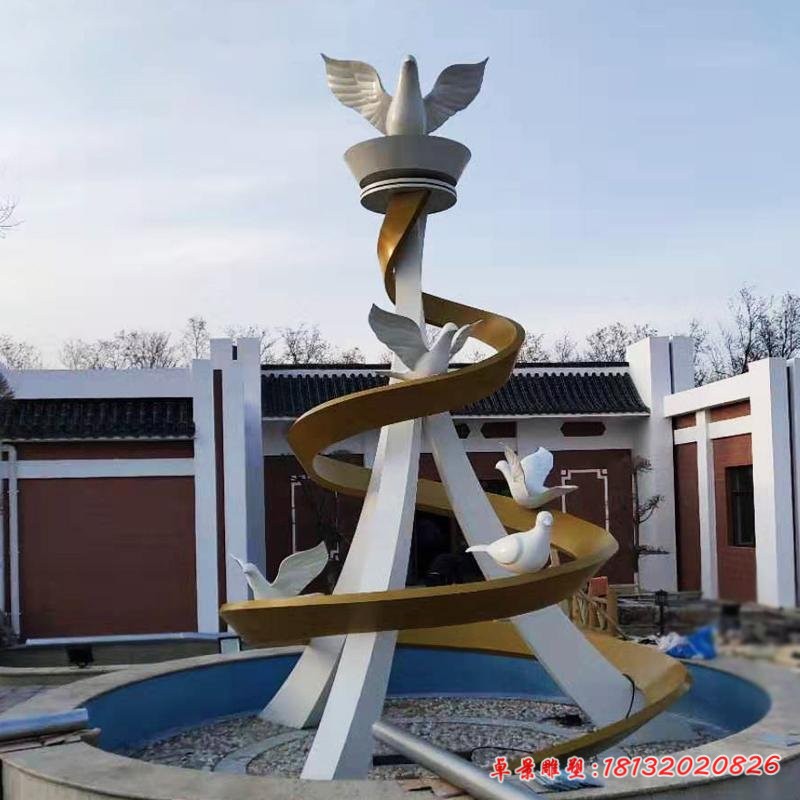 不銹鋼飛鴿景觀創(chuàng)意雕塑