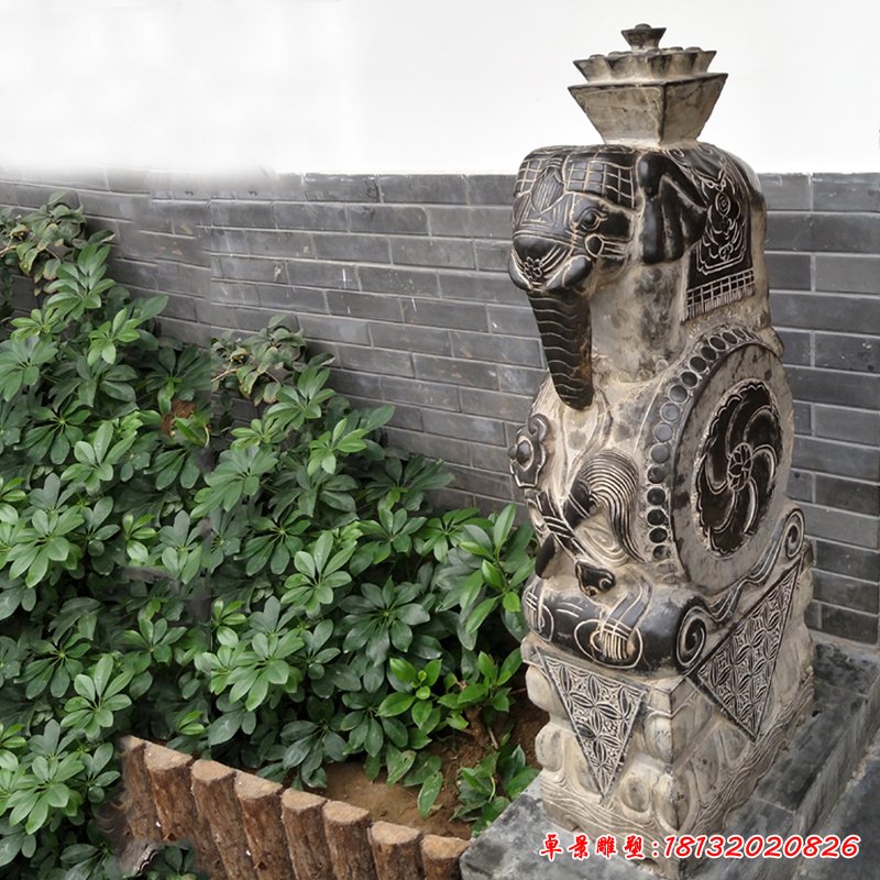 石雕庭院門(mén)墩雕塑