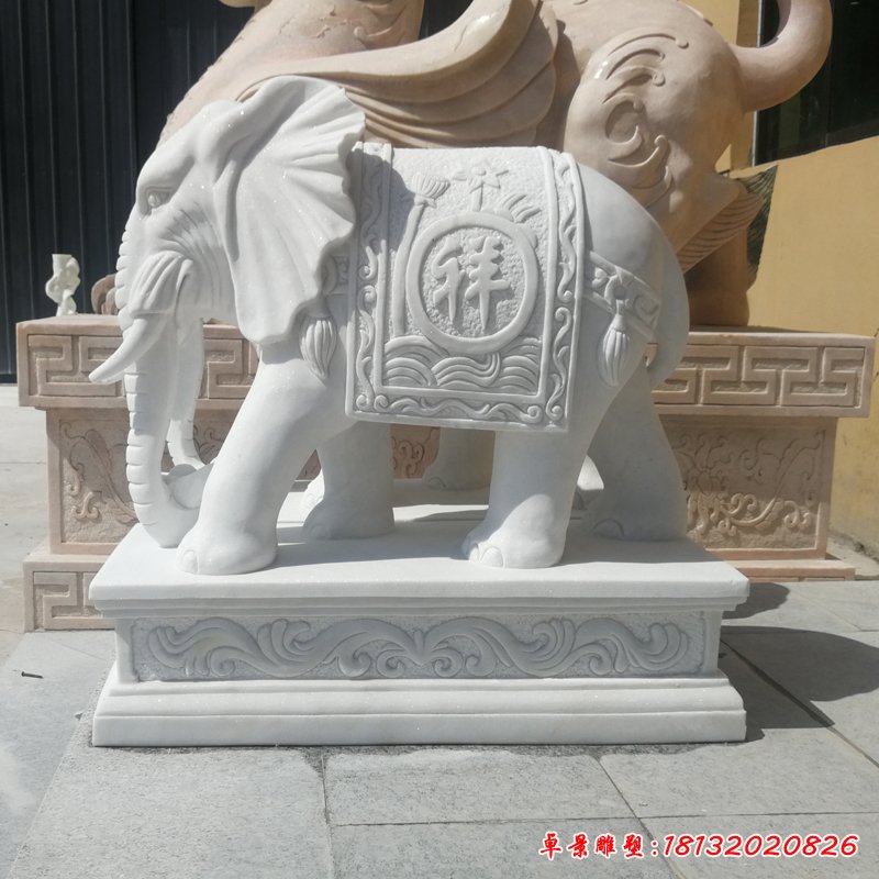 漢白玉大象雕塑 (193)