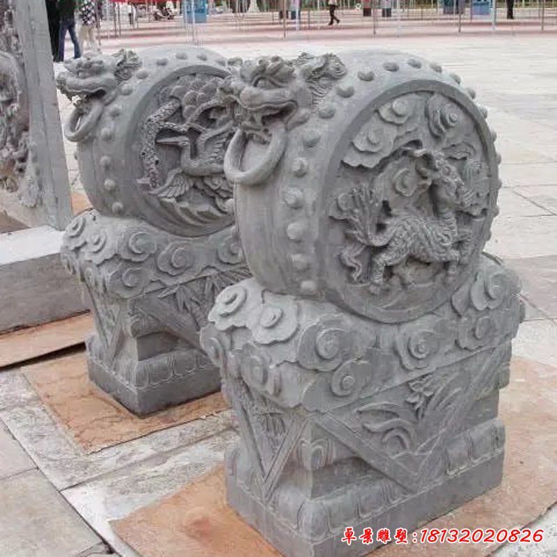 青石抱鼓石雕塑