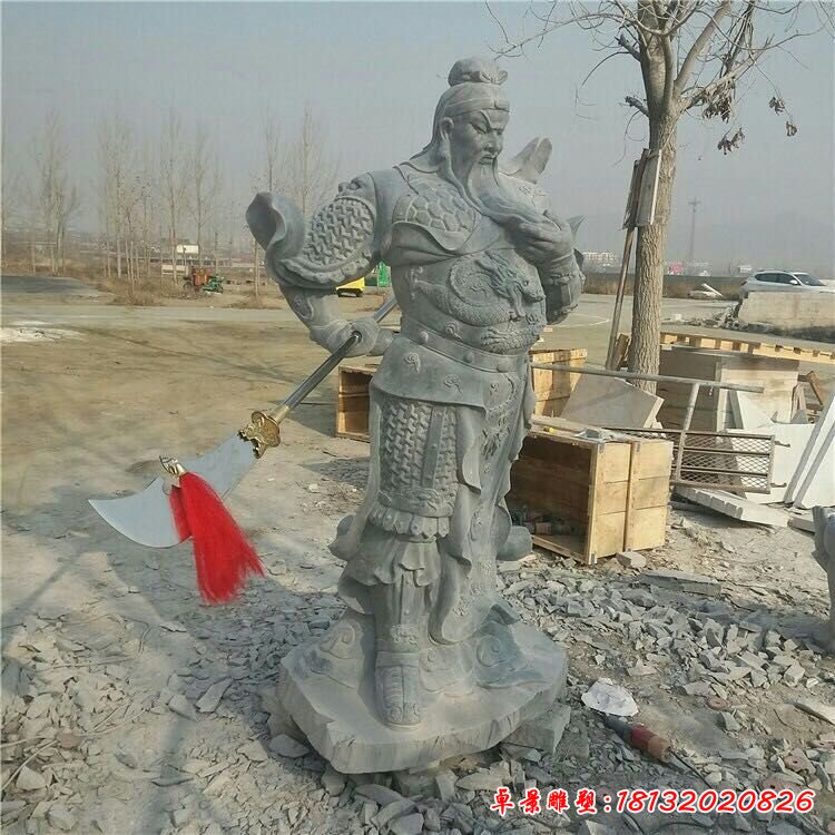 大型關公石雕人物