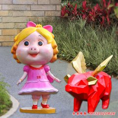 玻璃鋼豬豬俠卡通雕塑