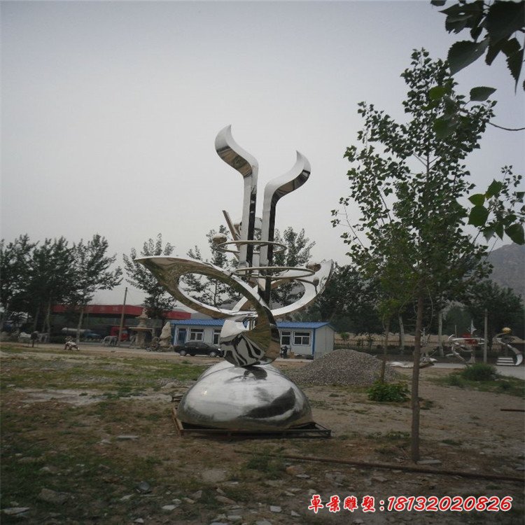 不銹鋼成長(zhǎng)萌芽雕塑