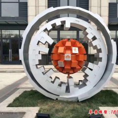 企業不銹鋼齒輪雕塑