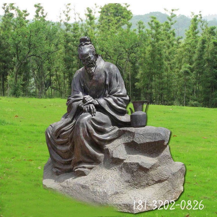 古代醫學家皇甫謐銅雕