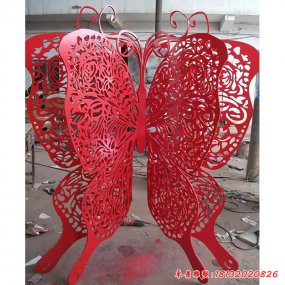 卡通不銹鋼蝴蝶雕塑