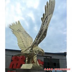 不銹鋼雄鷹動物雕塑