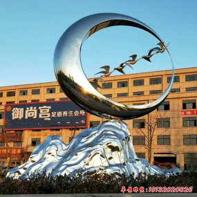 動物大雁雕塑 不銹鋼雕塑