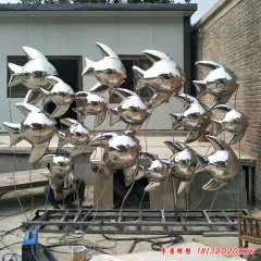 鏡面不銹鋼魚雕塑