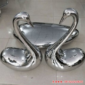 天鵝雕塑 不銹鋼天鵝雕塑