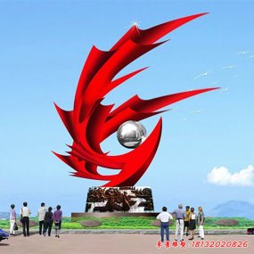 優惠的不銹鋼鳳凰雕塑