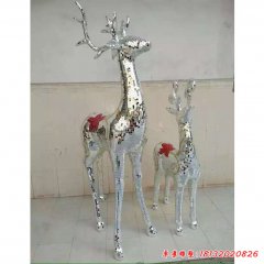 梅花鹿不銹鋼雕塑