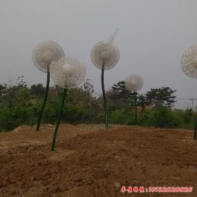 公園 不銹鋼植物蒲公英雕塑