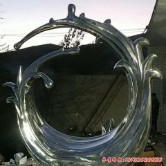 不銹鋼抽象海浪廣場雕塑