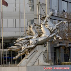 不銹鋼雕塑馬 企業雕塑馬