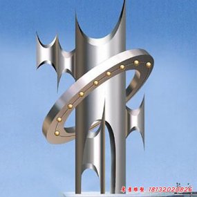 不銹鋼抽象校園雕塑