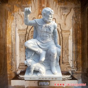 石雕人物十八羅漢像