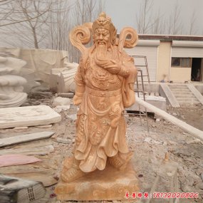 古代石雕文武人物