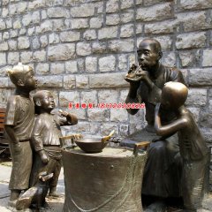 街道人物銅雕塑