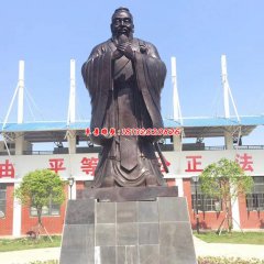 孔子銅像與馬丁雕像