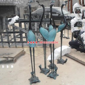 仙鶴烏龜蛇銅雕