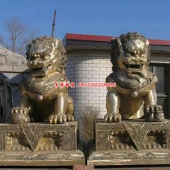 鑄造銅獅子