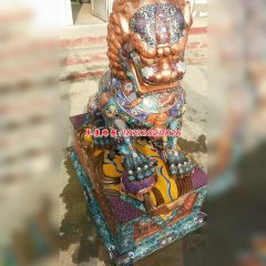 彩色銅獅子