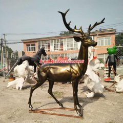防銅梅花鹿雕塑