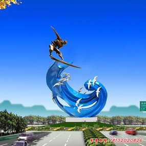 沖浪運(yùn)動(dòng)雕塑
